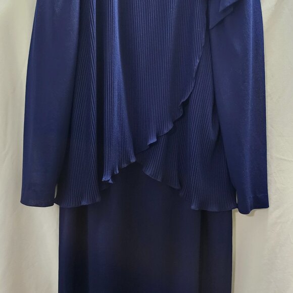 Ladies D'Allard’s Stylish Blue Rayon Dress Cocktail Evening Dress–Read All - Picture 1 of 7